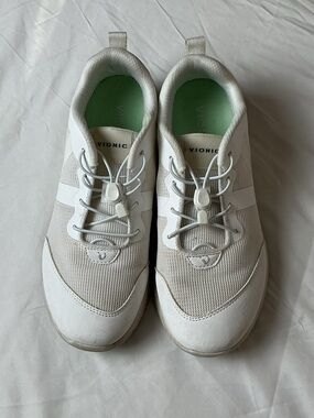 Vionic White Sneakers with Green Innersole
